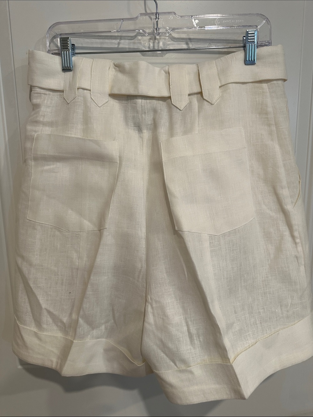 FARM Rio Cream High-Waist Linen Shorts medium fits 4 to 8 - Picture 3 of 8